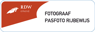 RDW erkend fotograaf pasfoto rijbewijs